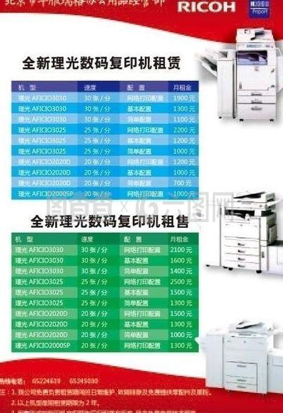 复印机租赁单页图片